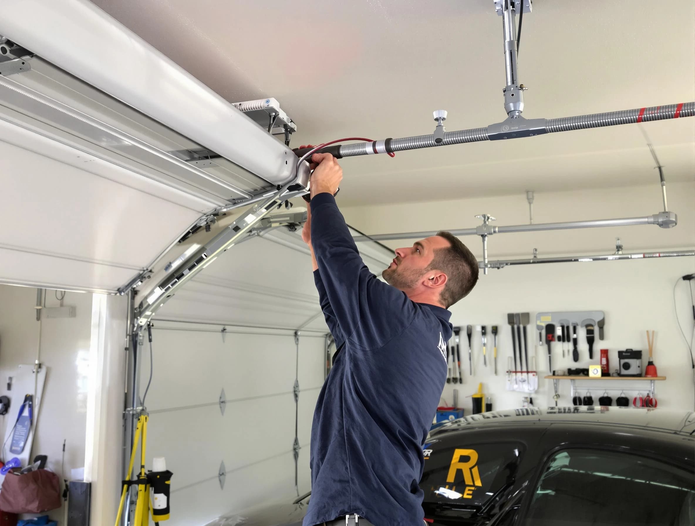 New River Garage Door Repair technician performing garage door cable repair in New River