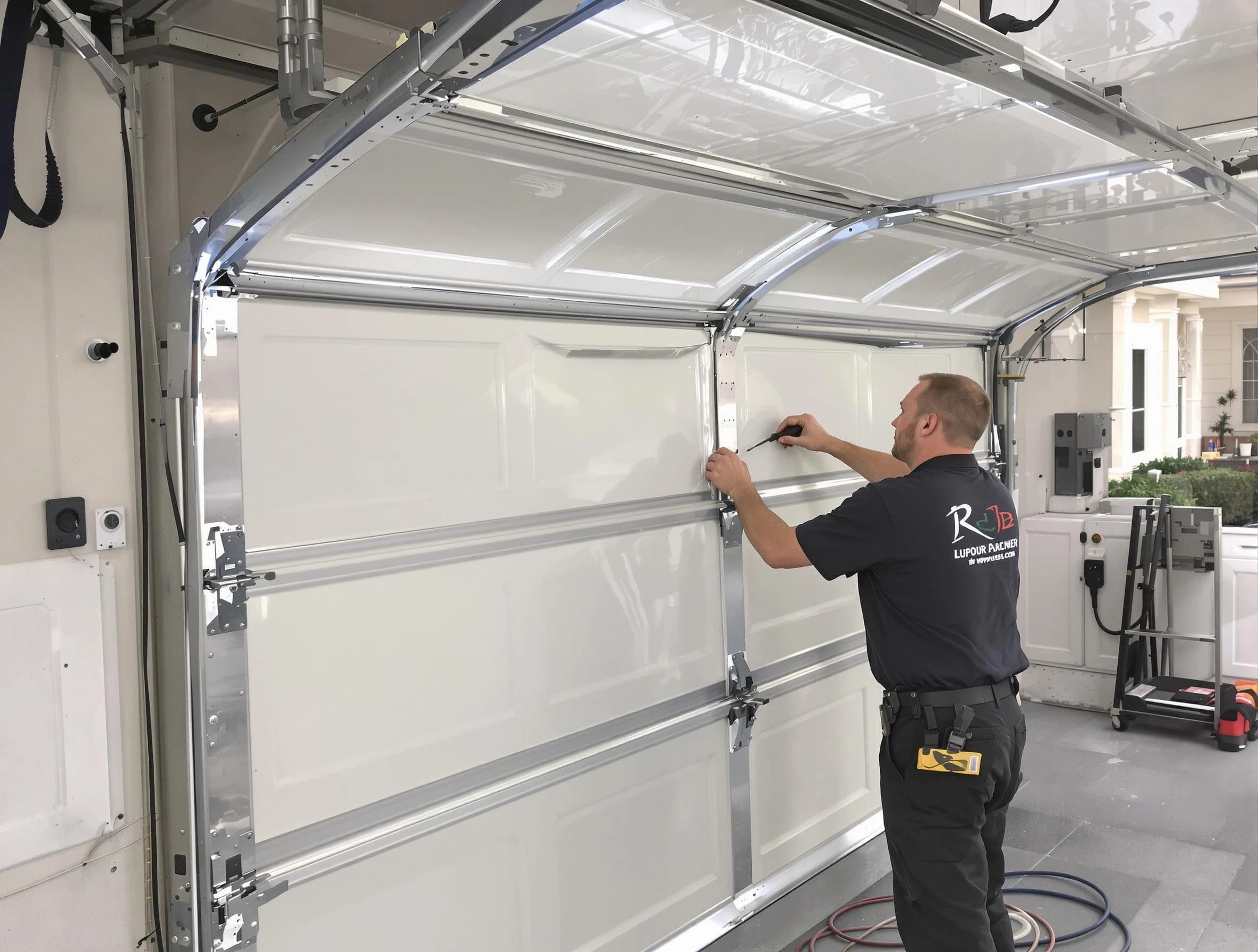 New River Garage Door Repair professional performing panel repair in New River